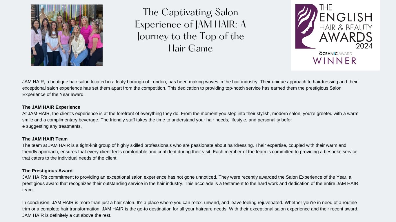 Award winning salon